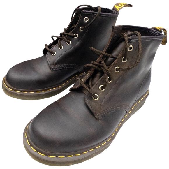 Dr Martens 101  Crazy Horse Brown Leather Women's size 9 Men's 8 - Picture 3 of 10